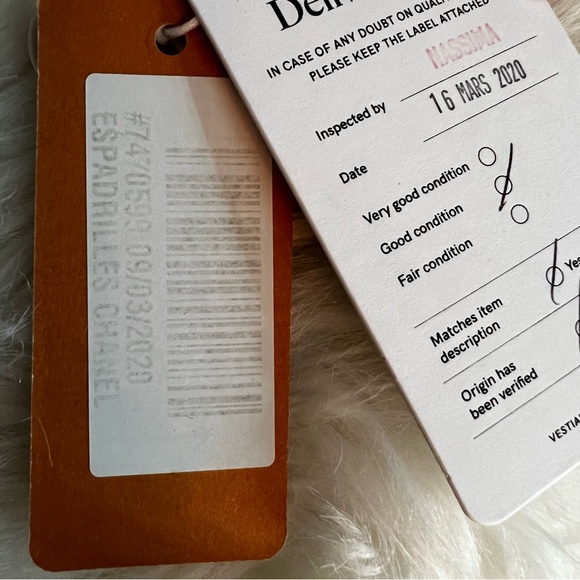 CHANEL Tweed Velvet CC Espadrilles 35 Grey Black with shoe bag - Picture 12 of 16